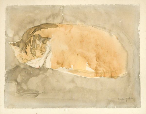 Gwen John sleeping cat