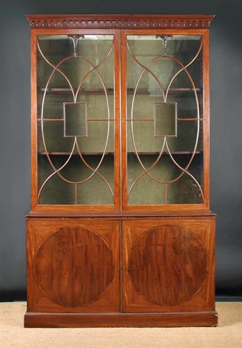 Lot 856 - A George III mahogany china cabinet, circa 1795
