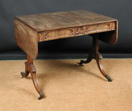 Lot 876 - A late Regency mahogany sofa table, circa 1825