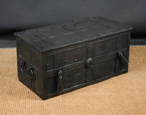 Lot 808 - A 17th century iron bound 'Armada' chest