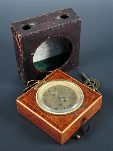 Lot 772 - Blondeau a Paris, a French travelling clock with alarm and pull repeat, early 19th century
