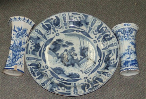 Lot 39 - Three Delft blue and white wares