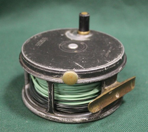 Lot 607 - Hardy - a 'Perfect' wide drum salmon reel.