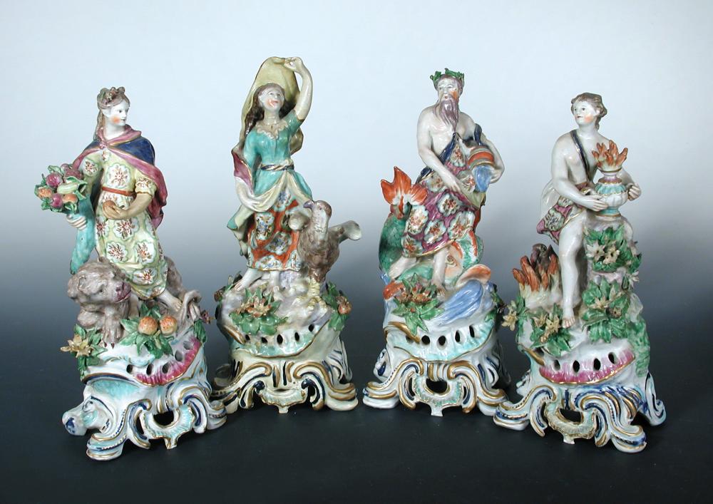 Lot 18 - A set of four Bow figures respresenting the