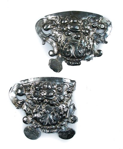 Lot 189 - A pair of 17th century Dutch metalwares wall...