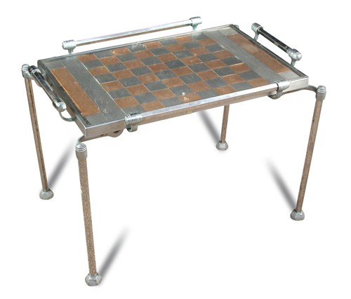 Lot 531 - An Art Deco chrome coffee table