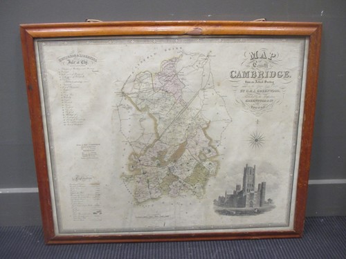 Lot 207 - Greenwood's county map of Cambridge