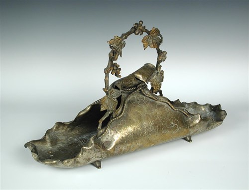 Lot 114 - A 19th century brass table basket