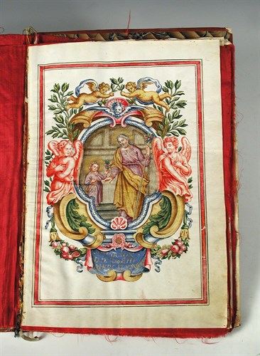Lot 224 - A manuscript armorial document on vellum,...