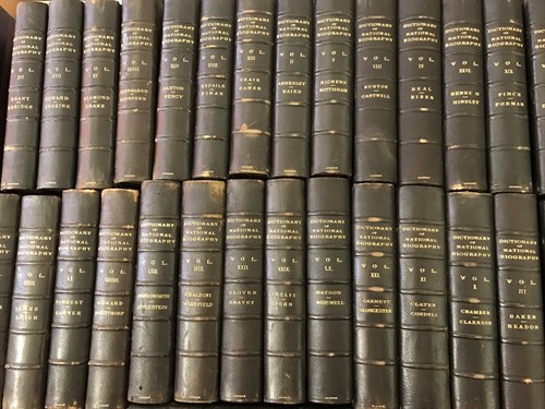 Lot 443 - Dictionary of National Biography,  half morocco, rubbed in places