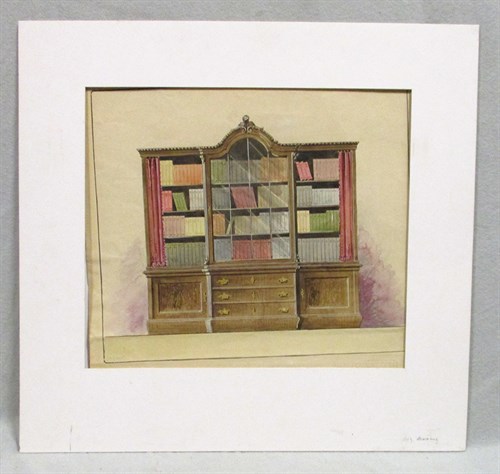 Lot 240 - A German watercolour architectural design for...
