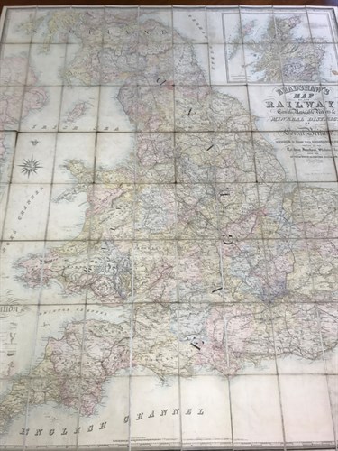 Lot 47 - BRADSHAW's Map of the Railway, Canals,...