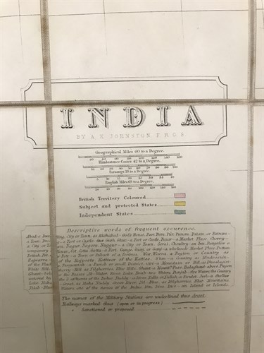 Lot 470 - JOHNSTON (W & A K) Johnston's Travelling Map...
