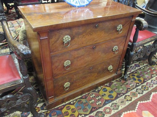 Lot 593A - A 19th century mahogany commode, 84 x 96 x 51cm.