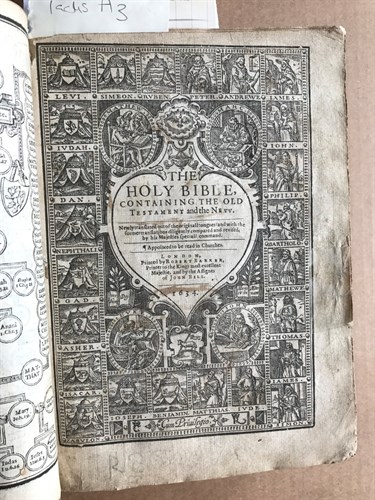 Lot 83 - Bible,London: Barker and Bill 1634-36, 22 x 16....