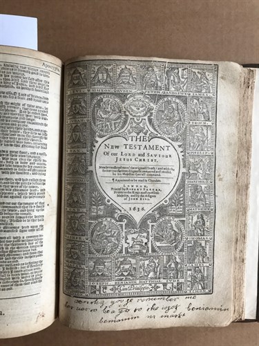 Lot 83 - Bible,London: Barker and Bill 1634-36, 22 x 16....