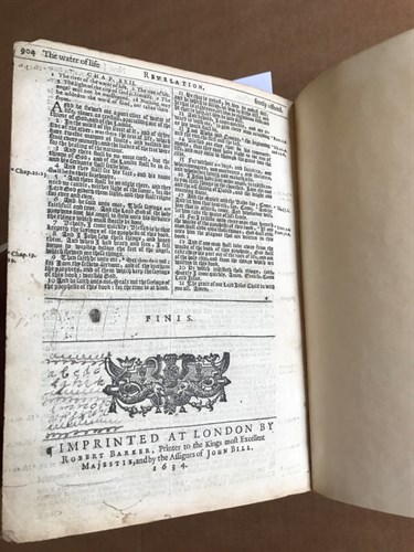 Lot 83 - Bible,London: Barker and Bill 1634-36, 22 x 16....