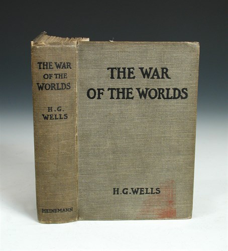 Lot 174 - <strong>WELLS (H G)</strong>, The War of the Worlds, London: Heinemann, 1898, first edition, first issue, INSCRIBED BY THE AUTHOR TO E. J. SULLIVAN