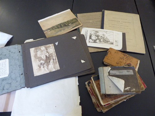 Lot 211 - A collection of drawings, paintings, sketch...