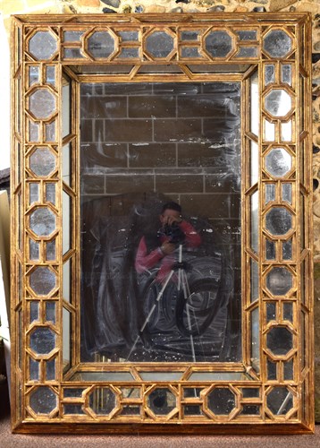 Lot 471 - A pair of large 18th century style architectural gilt framed mirrors