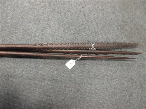 Lot 147 - Three 19th century Aboriginal spears, approx...