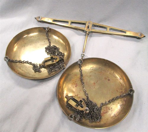 Lot 388 - A 19th century brass balance, by W & T Avery,...