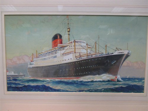 Lot 298 - J Lopez, The SS "City of Paris" at Buenos...