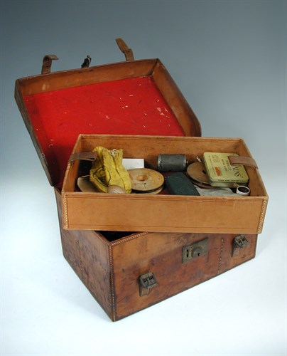 Lot 167 - Hardy Bros, leather tackle box