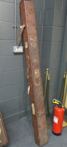 Lot 183 - Hardy Brothers, an oak and metal bound fishing rod case