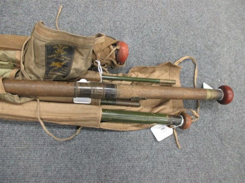 Lot 184 - Hardys greenhart two selection fly rod 11' 6"