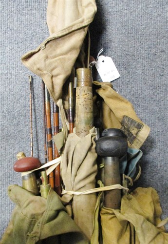 Lot 186 - Westley Richards two section split cane fishing rod, an Army and Navy split cane rod