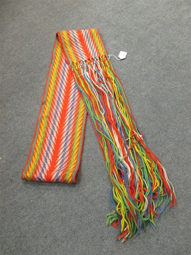 Lot 65 - A Ceinture Fleche wool sash (a French-Canadian...