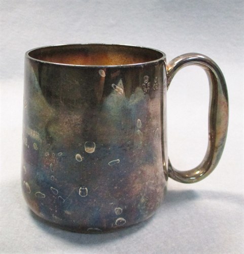 Lot 76 - A silver plated mug presented to Air Vice-Marshal James Edgar 'Johnnie' Johnson CB, CBE and 2 Bars, DFC and Bar