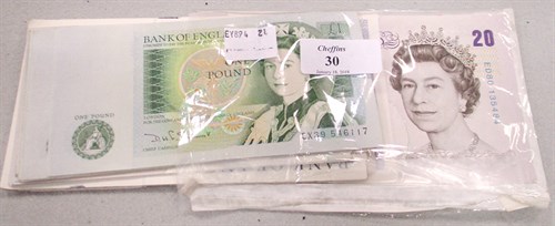 Lot 30 - Modern banknotes, 1 x Elgar £20, 1 x Smith £20,...