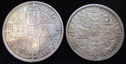 Lot 19 - A Victorian Godless Florin 1849, with WW...