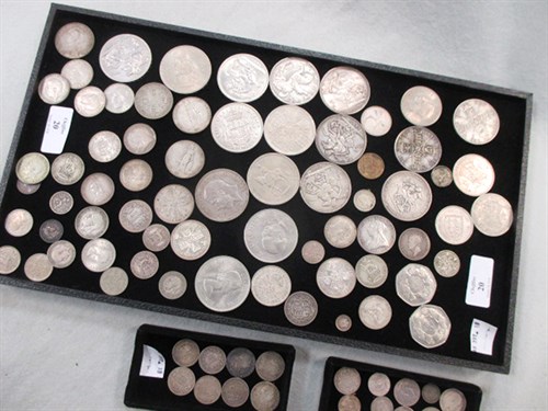 Lot 20 - A quantity of various silver UK coinage,...