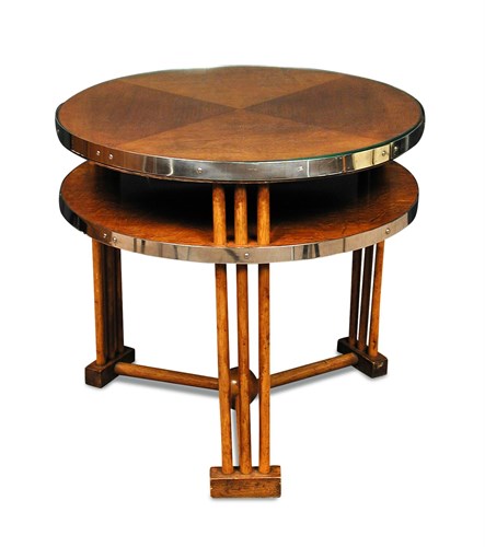 Lot 114 - An Art Deco oak two-tier occasional table