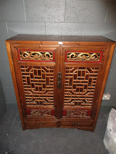 Lot 529 - A late 19th/early 20th century Chinese cabinet,...