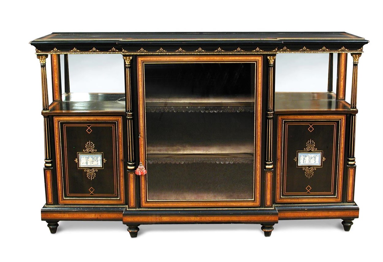 Lot 874 - A late 19th century breakfront display