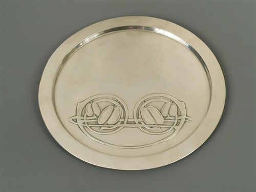 Lot 148 - Archibald Knox for Liberty & Co., a Tudric pewter letter or card tray, No. 0163