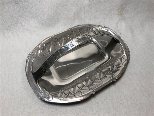 Lot 149 - Archibald Knox for Liberty & Co., a polished Tudric pewter cake basket, No. 0357