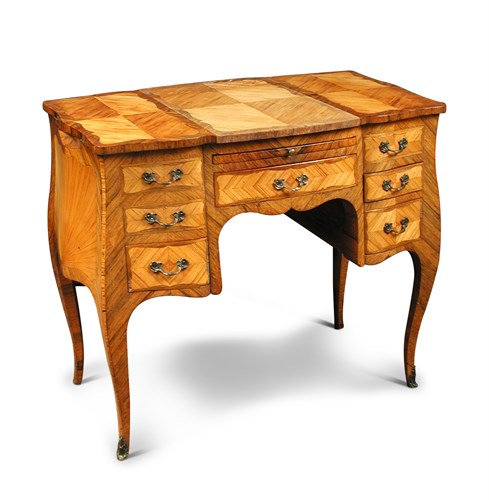 Lot 417 - A Louis XV kingwood and rosewood poudreuse