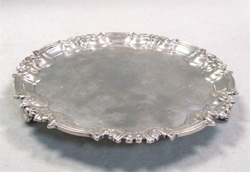 Lot 51 - A Victorian silver circular waiter