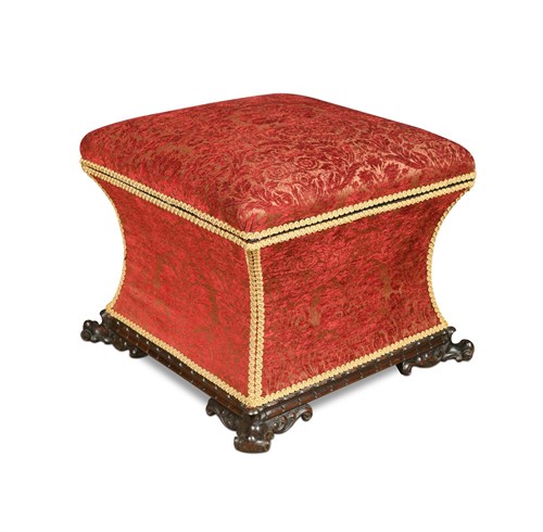 Lot 436 - A William IV rosewood Ottoman