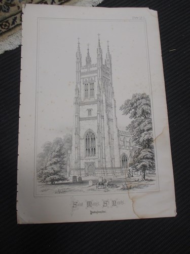 Lot 272 - A portfolio of two early engravings of St Mary'...