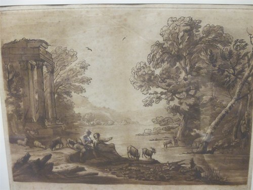 Lot 350 - After Claude Lorrain, Landscapes, four (4)