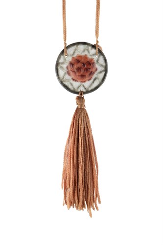 Lot 11 - Gabriel Argy-Rousseau, (French, 1885-1963), a pâte-de-verre glass Peony pendant