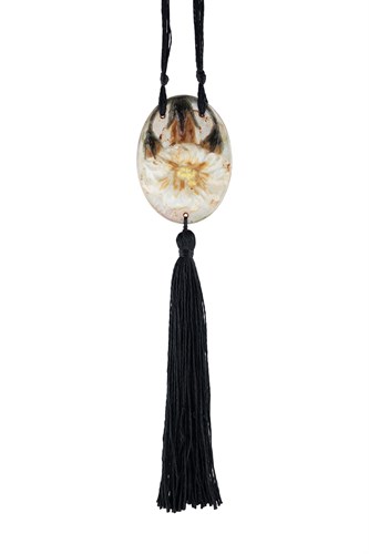 Lot 14 - Gabriel Argy-Rousseau, (French, 1885-1963), a pâte-de-verre glass Magnolia pendant