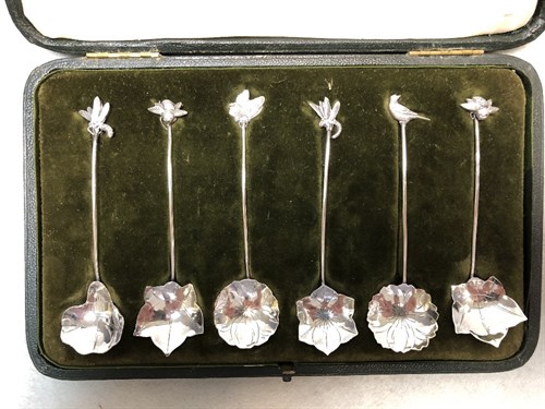 Lot 106 - Liberty & Co., a cased set of six silver spoons