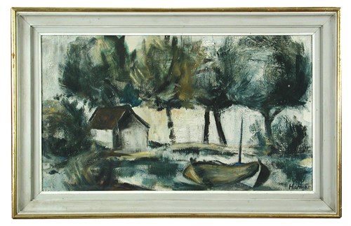Lot 265 - § Juliet Harmer (British, b. 1943), Moored...